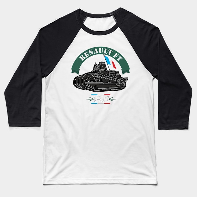 The first Renault FT turret tank Baseball T-Shirt by FAawRay